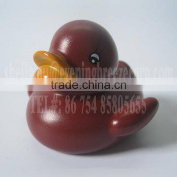 5cm mini dark mini red duck, promotion dark small red rubber duck, floating dark red bath duck with logo imprint