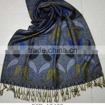 2017 Wholesale Factory China Yiwu France Jacquard Classic Viscose Paisley Floral Pashmina Scarf for Ladies photo-2