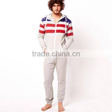 PA0029A adult onesie pyjamas american flag onesie