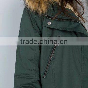 New Style Winter Wholesale Lady Coat With Big Fur Collar on h photo-3