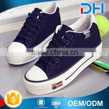 Ladies Plain Color Increase Canvas Shoes Wholesale photo-3