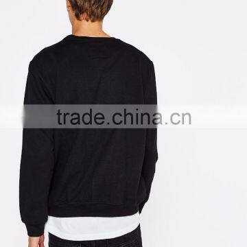 Autumn Winter Sweatshirt With Elastic Waist And Cuffs Customizable Cotton Fleece Plain Style Sweater 50% Cotton 50% Polyester