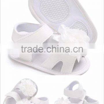 2017 New Arrival Outdoor Summer Pink Infant Foot Wear Breathable Baby Girls Shoes Sandals White Kid Flower Shoes photo-5