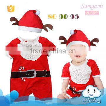 Guangzhou feiming factory baby romper suit boutique kids romper jumpsuit christmas novelty product clothes