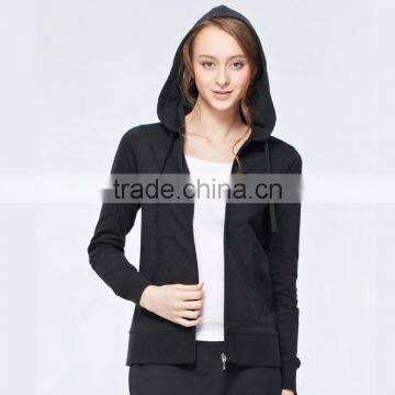 Wholesale black plain hoodies for women