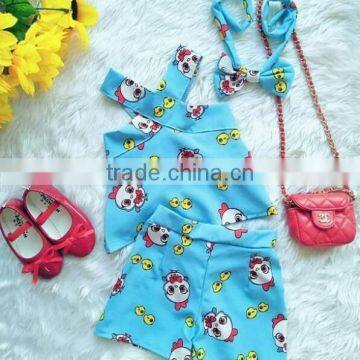 Girls Boutique Outfits Baby Girl Summer Clothes Children's Animal Pattern Clothing Set Cartoon Outfit photo-2