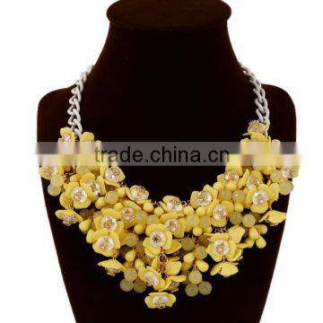 Zm33312a Colorful Fashion Women Resin Flower Bohemian Necklace Jewelries photo-3