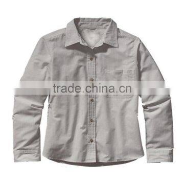 Ladies Woven Long Sleeve Shirt, 100% Cotton photo-5
