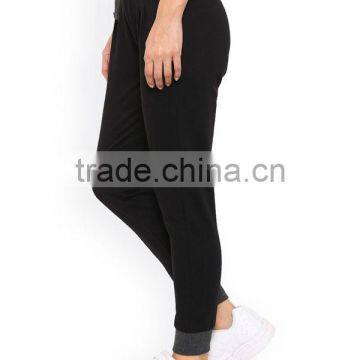 2017 Custom Made Women Sports Fit Ladies Black Jogger Track Pants Wholesale photo-3