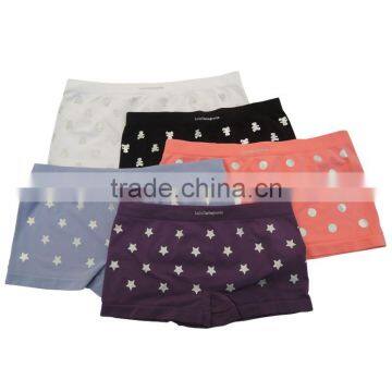 Multi colors cute girls underwear seamless print panties shorts young girls boxers