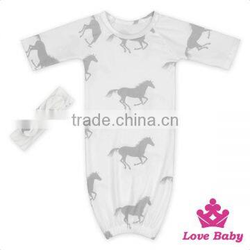 Wholesale 100% Cotton Kids 2pcs Sets Cute Animal Pattern Printed Baby Sleeping Bag With Headband photo-2