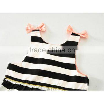 S17727A Wholesale Baby Little Girls Sleeveless Summer Striped Dress photo-4