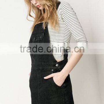 Runwaylover 4938 Sexy Black Ladies Washing Denim Romper