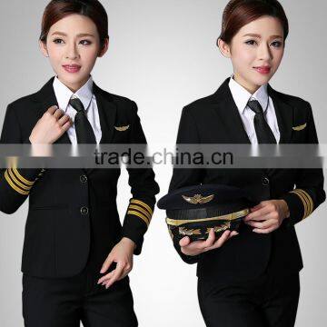 Chinos Airline Uniform OEM Service Uniforme Piloto Mujer for Woman Polit photo-2