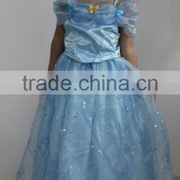 2016 Instyles Blue Elsa Costume Costplay Party Princess Girls Dresses Age 6-7 photo-2