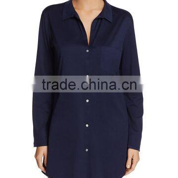 Custom Pajamas Manufacturers Wholesale Clothing Fashion Sleepshirt For Women Sleep Wear Long Sleeves Nightwear photo-6