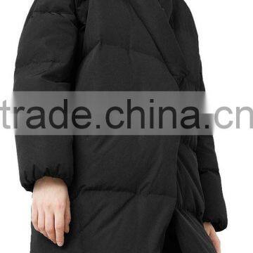 Women's Black Quilted Loose Fit Down Garment/jacket photo-5