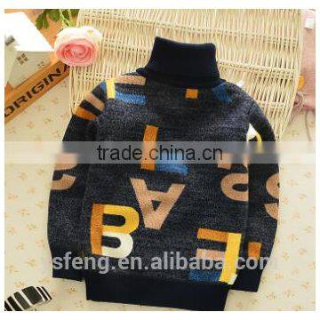 Wholesale Baby Boy Letter Pattern Cashmere Pullover Sweater