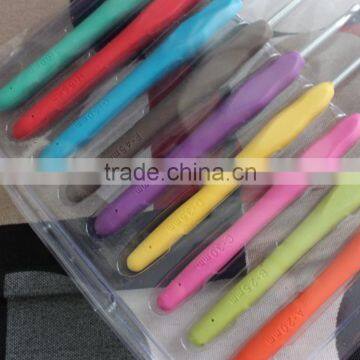 High Quality 9PCS TPR Aluminum Crochet Kits/Knitting Needles