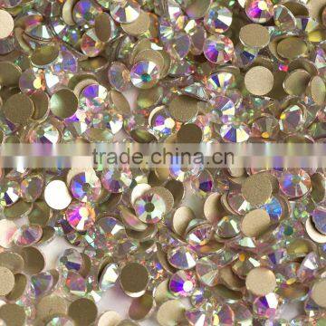 NHF 2058 CrystalAB Chaton Flat Back Glass Nail Rhinestones photo-5