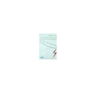 Rhodium Bangkok Jewelry Costume Metal Choker Necklace with Tin Alloy material