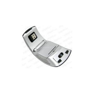 Fashion Mini USB Jack 2.4G Snap-in Transceiver Optical Foldable Folding Arc Wireless Mouse photo-3