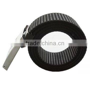 Nylon military belt with metal buckle strap