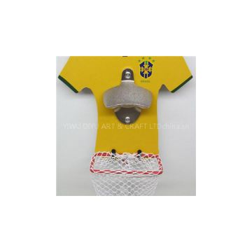 Football Wall Mount Bottle Opener With Net Catcher DY-BO21