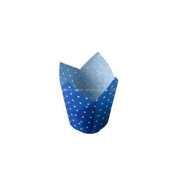 Printed Tulip baking cup/natural Tulip baking cup