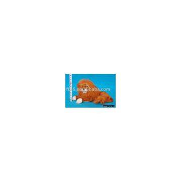 fur toy dog,synthetic fur animal decoration, fur animal model decoration and gifts,