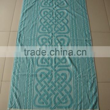 High quality 100%cotton Custom woven jacquard beach towel