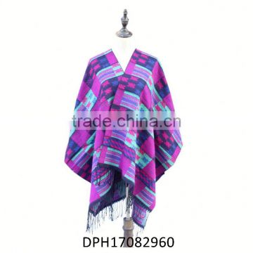 cheap winter thick knited poncho sanchez jazz with fringe