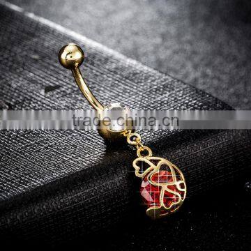 Bananabell Dangle Belly Button Ring Flashing Body Piercing Jewelry photo-3