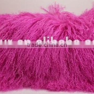 YR906 Cheap Wholesale Mongolian Lamb Fur Pillows