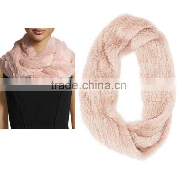 SJ653-01 Wholesale Fur 25CM Width Fashion Neckwear Knitted Scarves