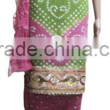 Jaipuri Bandhej Bandhini Salwar Kameez