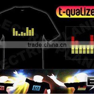 [Super Deal]Wholesale fashion hot sale T-shirt A1,el t-shirt,led t-shirt 001