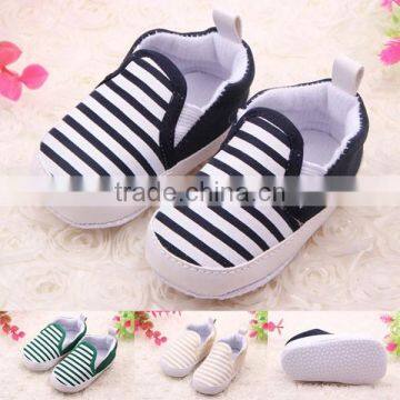 fashion navy stripe newborn baby shoes