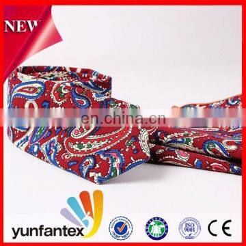 2017 new design cotton colorful printed mens tie