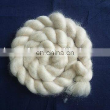 Sharrefun fine dehaired and carded 100% Cashmere Tops Ivory 16.5mic/46mm