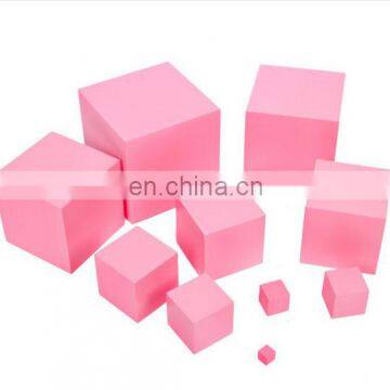 Good quality Education montessori pink tower wood toys montessori