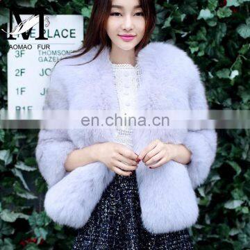 Genuine Fox Fur Made Design Fashion Woman OEM Wholesale Retail Ladies Fur Coat