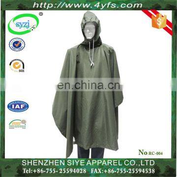 100% waterproof Nylon /polyester rain coat