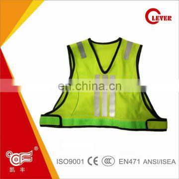 Easy Wear Red 60g Kids Silvery Reflective V Shape Safety Vest With Sides Magic tape