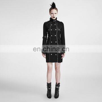 Punk Rave Military Uniform Long Sleeve Standing Collar Dress Q-300 photo-5