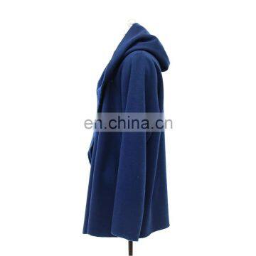 Women Cheap Hooded Knitted Fabric Compound Fake Fur Coat photo-3