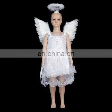 2016 fancy Party dress kids white angel cosplay costumes