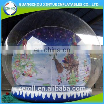 Large outdoor advertising inflatable christmas snow globe