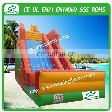 Funny inflatable bear slide castle for kids