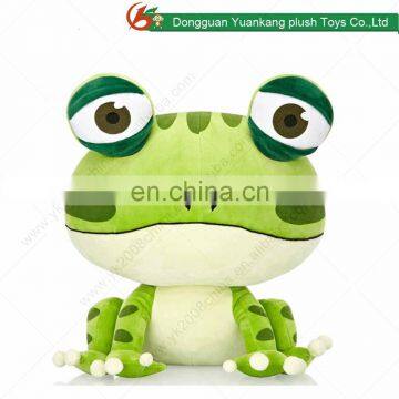 Green frog plush toy stuffed animal with big eyes